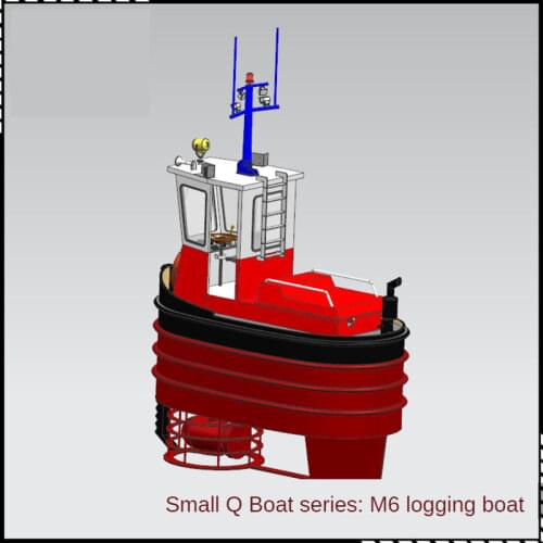 1/18 Xiaomeng Tugboat M6 Tugboat 190mm Full Rotation Electric Remote Control Boat Model DIY Assembly Kit