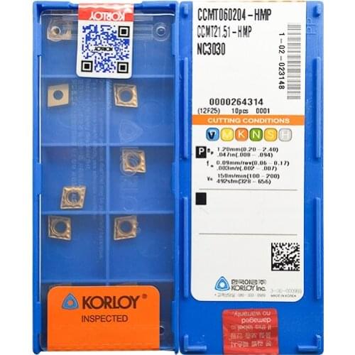 CCMT060204-HMP NC3030 100% KORLOY Original carbide insert with the best quality 10pcs/lot free shipping