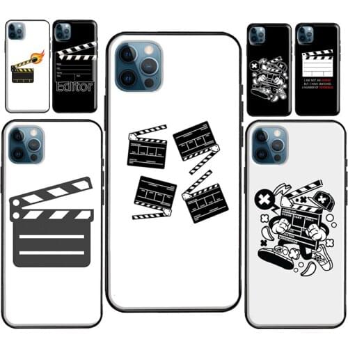 Clapper board Film Movie maker Case For iPhone XR X XS Max SE 2020 6S 8 7 Plus Coque For iPhone 12 mini 11 Pro Max