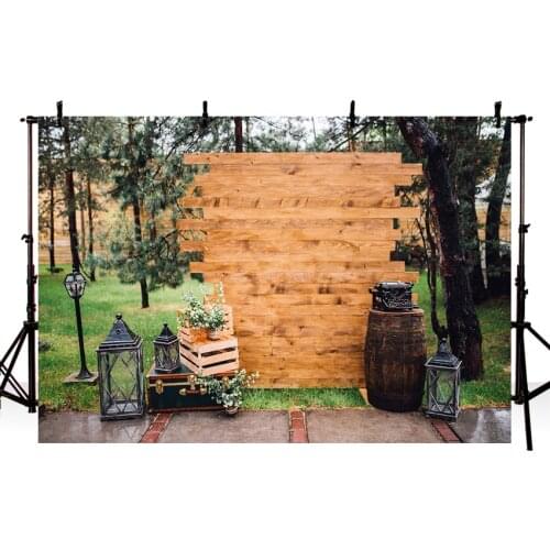 Rustic Wedding Photo Backdrops Outdoor Scenes Vintage Brown Wood Photography Backgrounds for Photo Studio Bridal Shower Vinyl