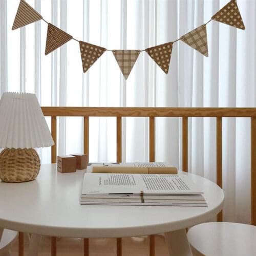 Wooden Triangle Hanging Flag Garland Kids Room Decorations Ornament Forest Baby Shower Birthday Party Bunting Banner Photo Props