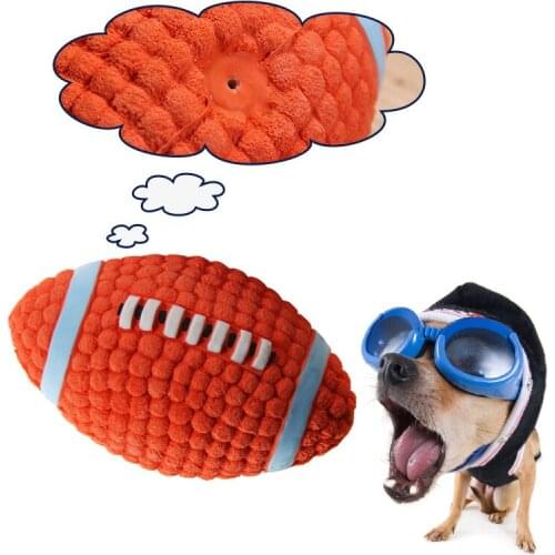Football Rugby Dog Toys Pet Puppies Dog Chew Ball Tooth Cleaning Rubber Ball Training Toys Honden Speelgoed