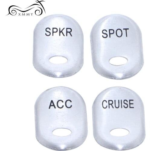 Chrome Motorcycle Brushed Rocker Switch Covers Buttons Cap Kit For Harley Electra Road Tri Glide Ultra Classic