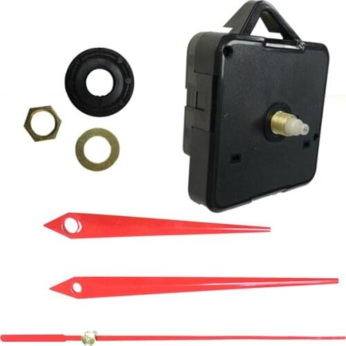 100sets DHL 13mm shaft Wall clock mechanism Sweep High Torque Clockwork Mechanism Quartz Machine Clockwork DIY with red pointers