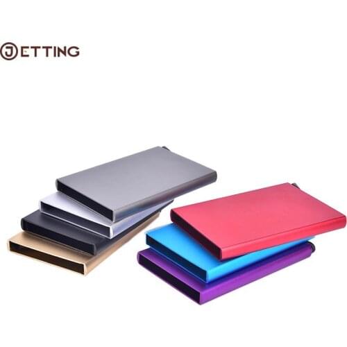 Metal Women Men Business Card Holder Creative Aluminum Holder Metal Box Men Credit Business Card Case Wallet Multicolor Bag