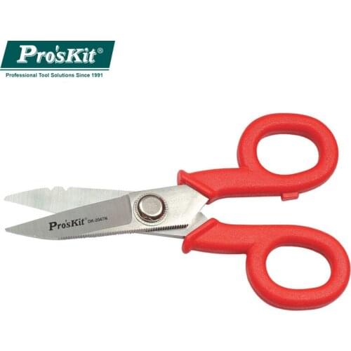ProsKit DK-2047N Electrician Scissors Multi-Function Electrical Cable Stripping Knife 5.5 Inch 145mm Household Wire Cutter