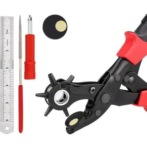 Multi-functional Leather DIY Puncher Tool Oval Hole/round Hole/flat Hole Belt Bag Puncher Belt Punching Pliers