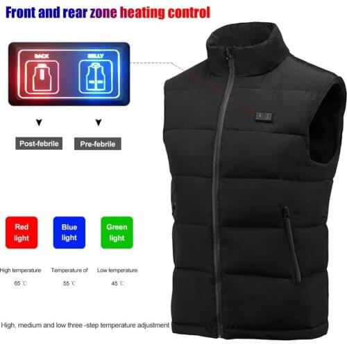 Men Women Outdoor Vest Heater USB Infrared Heated Vest Winter Flexible USB Electric Thermal Clothing Waistcoat For Sports Hiking