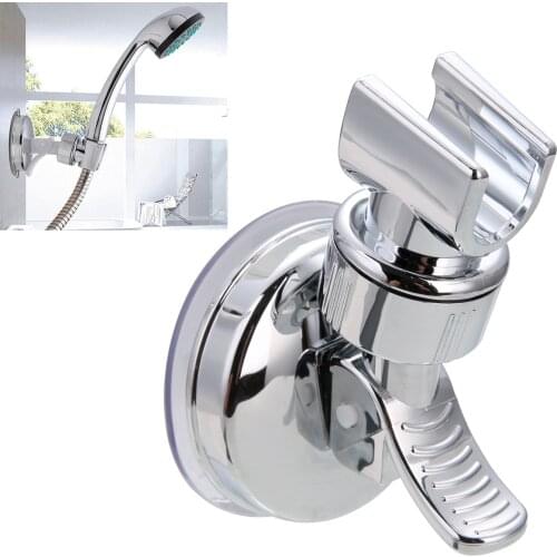 1Pcs Shower Handset Holder Wall Mounted Shower Holder Strong Suction Chrome Bracket Adjustable Bathroom Accessories