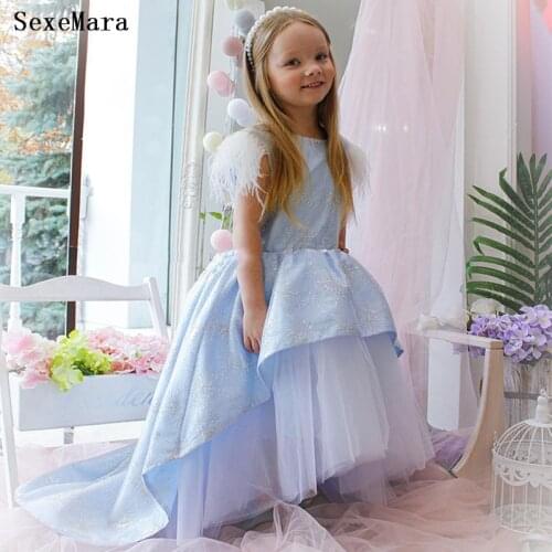 New Baby Girls Dresses Glitter Kids Clothing Princess Wedding Party Children Wear 1 Year Birthday Vestido Infantil 6M-14Y