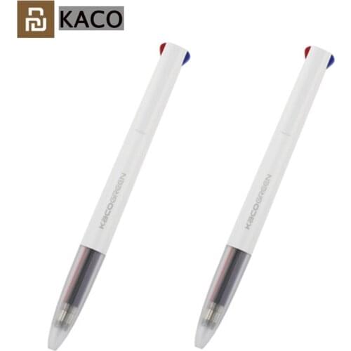 Youpin KACO 4 In 1 Easy 4 FUNTIONS PEN Multifunction Pens 0.5mm Black Blue Red Green Refill Gel Pen For Office Student