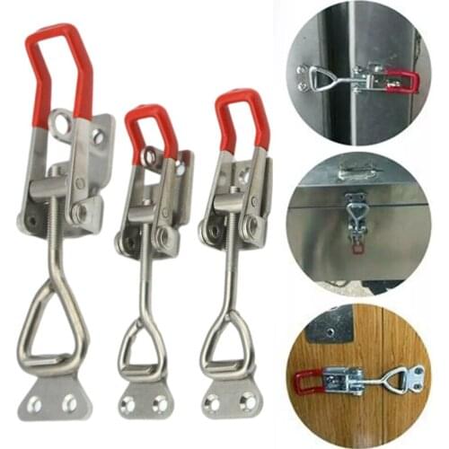 Portable Adjustable Cabinet Boxes Lever Handle Clamp Door Diy Hasp Toggle Latch Catch Lock