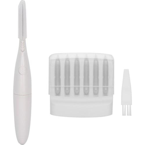 Portable Eyebrow Trimmer Electric Hair Remover Set With Stainless Steel Blades Makeup Tools Manual Eyebrow Trimmer Battery