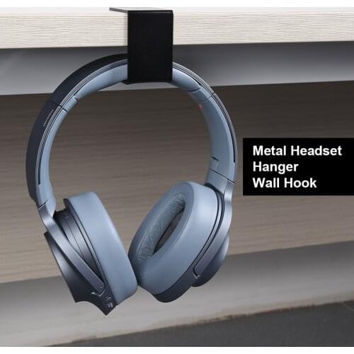 Simple Metal Headset Hanger Universal PC Monitor Wall Mount Desktop Earphones Stand Headphone Desktop Display Stand