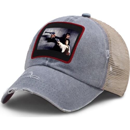 Leon The Professional Print Outdoor Summer Adjustable Sports Vintage Cap Woman Man Harajuku Washed Retro Trcuker Hats Kpop Black