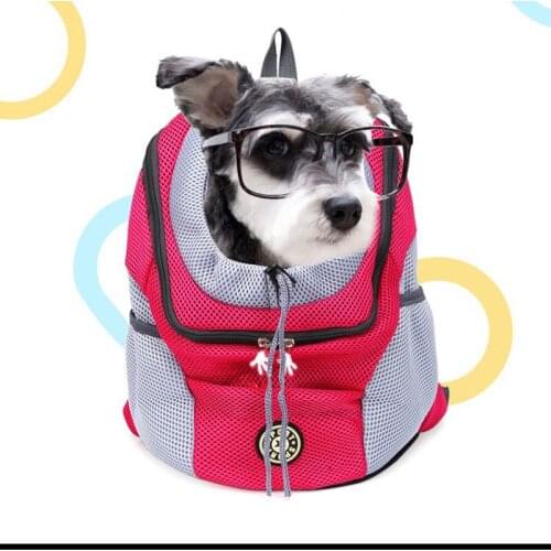 Pet Backpack Four Seasons Small Medium-sized Dogs Cats Portable Foldable Outdoor Travel Nylon Breathable Mesh Backpack Carrier