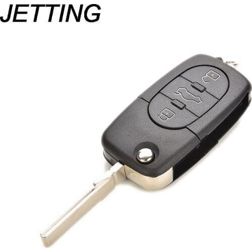 JETTING New 3 Button Remote Key Fob Case Shell & Blade HAA For Audi A2 A3 A4 A6 A8 TT CR2032