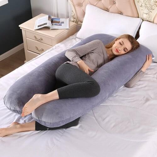 U-shaped Large Pregnancy Pillows Comfortable Maternity Belt Body Women Pregnant Side Sleepers Cushion for Bed Maternity Pillow