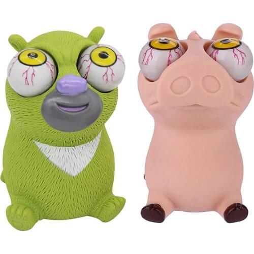 1PC New Style Eye Popping Toy Squeeze Sensory Animal Doll Toy Eye Pop Out Antistress Toys Soft Vent Toys Gift For Kids Adults