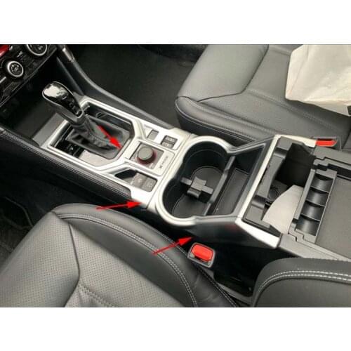 Interior Car Gear Shift Front Cup Holder Cover Trims For 2019-2021 Subaru Forester New Modle Matte Frame 3PCS