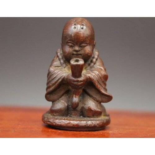 5 CM Chinese red Copper Bronze Fengshui Animal stand-up Common Pond Frog Statue