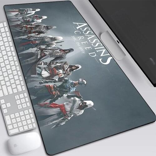 90x40cm Mouse Pad Gamer Lock Edge Rubber PadMouse Cool Game Assassins Creed Mouse Pad Keyboard Computer Mat for Boys Gifts