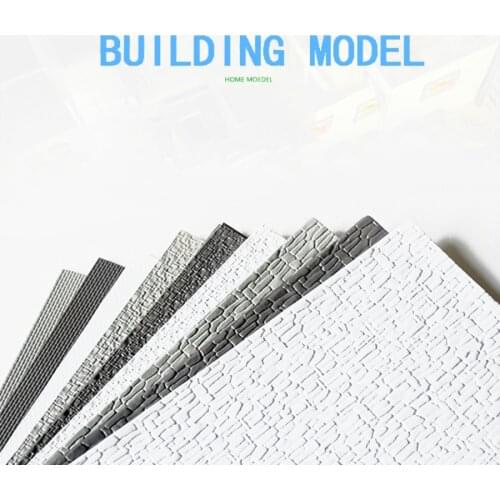 A4 DIY Handmade Building Model Material Building Wall Decoration Culture Stone PVC White Staggered Brick New