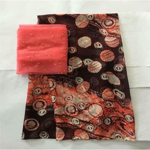 African soft silk fabric for garment neat embroidery on the satin material with swiss voile lace tissu! LXF4911