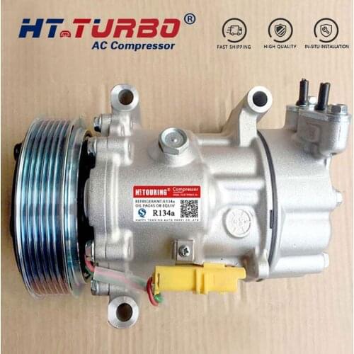 SD6V12 Auto Car ac compressor For PEUGEOT 206 307 CITROEN C2 C3 BERLINGO 9655191680 9671456680 6453XJ 6453QG 6453QE 6453QH