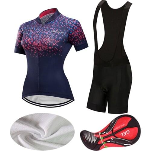 Free Shipping Summer Road Bike Jersey Set Women Cycling Clothing 2021 MTB Skinsuit Female Dress Bicycle Clothes Shorts Suit Kit