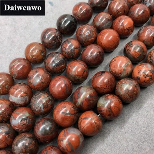 Redstone Beads 4-12mm Round Natural Loose Stone Bead Diy for Bracelet Jewelry