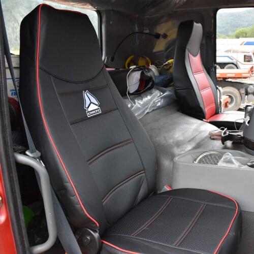 Single Heavy Truck Seat Cover Special for Van HOWO 330 340 380 Pu Imitation leather Lorry Interior Accessories Four Seasons