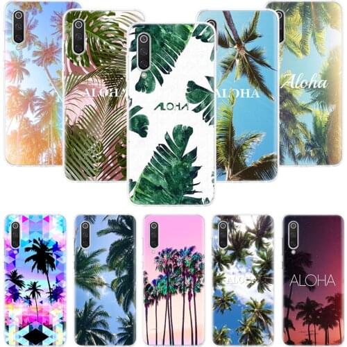 Green Venice Aloha Palms Printed Trees Case for Xiaomi Redmi Note 10 9 9S 8 7 6 8T 8A 7A 6A S2 K30 K20 MI 9 8 CC9 F1 Lite Pro So
