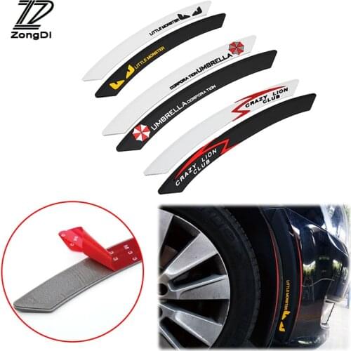 ZD Car Wheel eyebrow decorative Anti-collision Strip Sticker for Peugeot 307 206 407 Citroen C4 C5 Honda Civic Accord CRV Lada