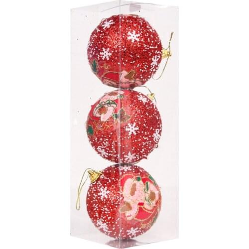3Pcs/Set Beautiful Hanging Decor Eye-catching Polystyrene Styrofoam Creative Christmas Style Hanging Ball Penda for Home