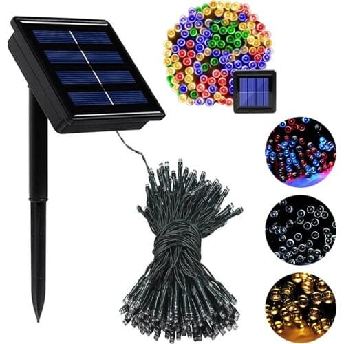 Solar String Lights 200/100 LED Waterproof Outdoor Garland Solar Street Light Fairy Light Christmas Party Garden Decoration