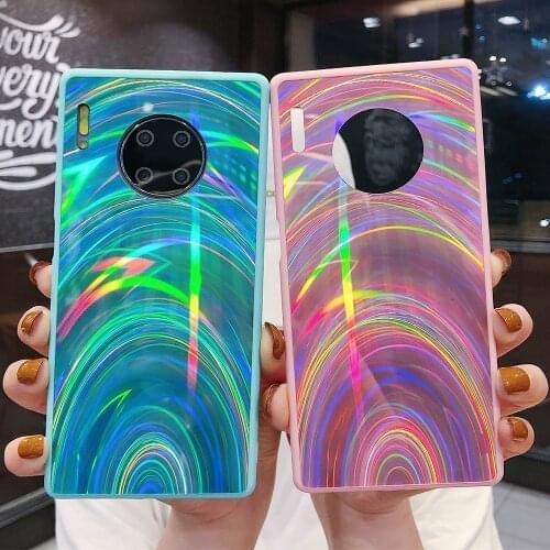 Holographic Prism Laser Case for Huawei Mate 30 Pro Mate 20 Honor 10 Lite Cases 3D Rainbow Glitter Cover for Maimang 8 7