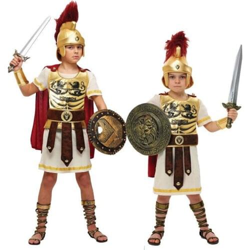 Halloween Easter Party Kids Children Ancient Roman Greece Greek Warrior Soldier Gladiator Costume Costumes for Boy Boys