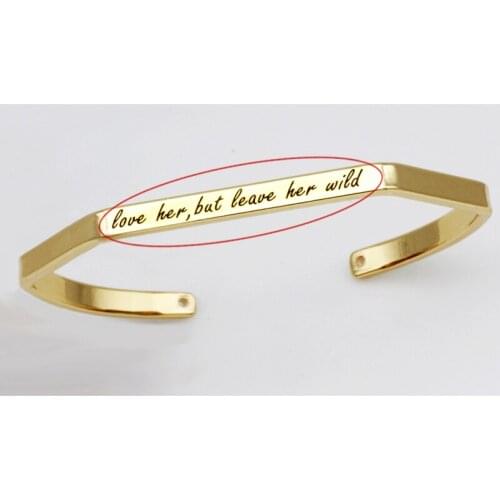 Personality bracelet carve name or words with the bracelet Fashion Charm Bracelet for Women Jewelry Charm Wristbands B139-1