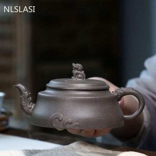 Yixing Authentic Tea Pot Handmade Teaware Purple Clay Filter Teapot Raw Ore Beauty Kettle Chinese Tea Ceremony Gifts 220ml