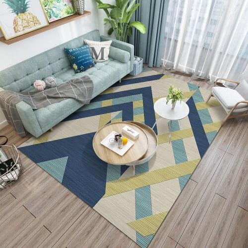 Modern 3D Geometric Big Area Rugs Carpets for Living Room Bedroom Non-slip Home Decoration Washable Kichen Floor Mats Doormat