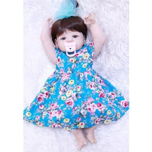 22inch 55cm Reborn babies dolls 100% Full Silicone body adorable bathe menina Xmas birthday gift toy bonecas brinquedos dolls