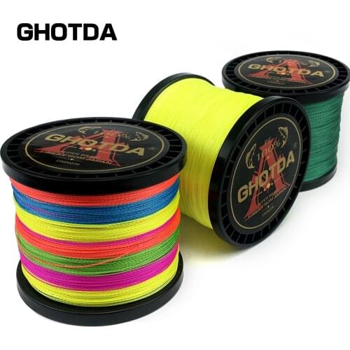 GHOTDA 8 strands 4 strands 500M 300M Multicolor Braided Fishing Line Sea Saltwater Carp Fishing Weave Extreme 100% PE