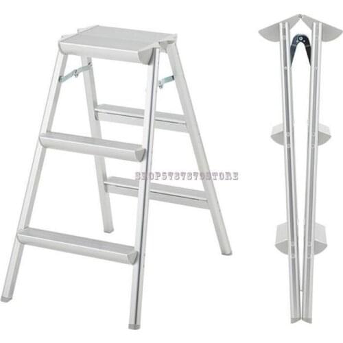 Aluminum Alloy Miter Ladder Household Multi Function Folding Ladder Wide Pedal Thickened Stool Chair Sew