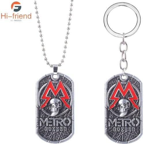 PC Game Metro Exodus 2033 Metal Necklace Man Charm Souvenir Tag Mode Games Gift
