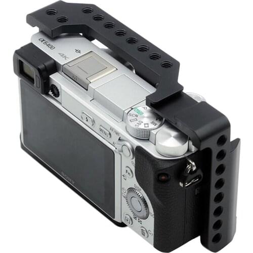 MeterMall Camera Cage Stabilizer For Sony A6400/ A6000/ A6300/ A6500 DSLR Cage Mount Microphone Monitor