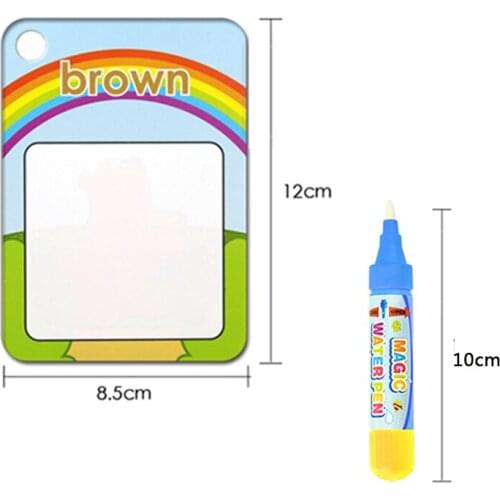 Reusable Magic Water Drawing Cards Coloring Book with Water Pen Painting Drawing Board Educational Toys for Children Gift