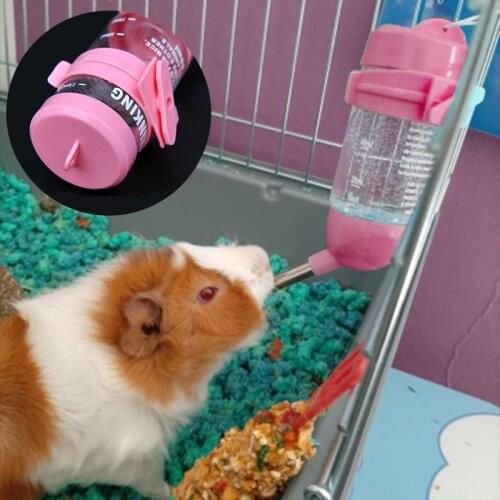 Plastic Hamster Drinker Drinker Water Bottle Feeder Pet Dog Rabbit Rat Drinking Pipe Feeder Accessories 60/80/120ML