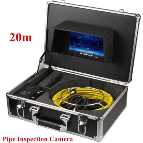 Push Rod 7 inch Monitor 20m Cable Length Industrial Endoscope Pipe Wall Inspection Camera System Used for Pipeline Inspection