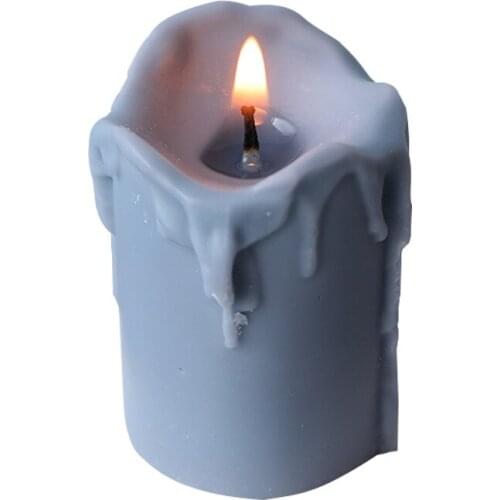 Tearing Small Candle Silicone Mold Creative Shape Scented Candle Handmade DIY Material Candle Make White Round Candle